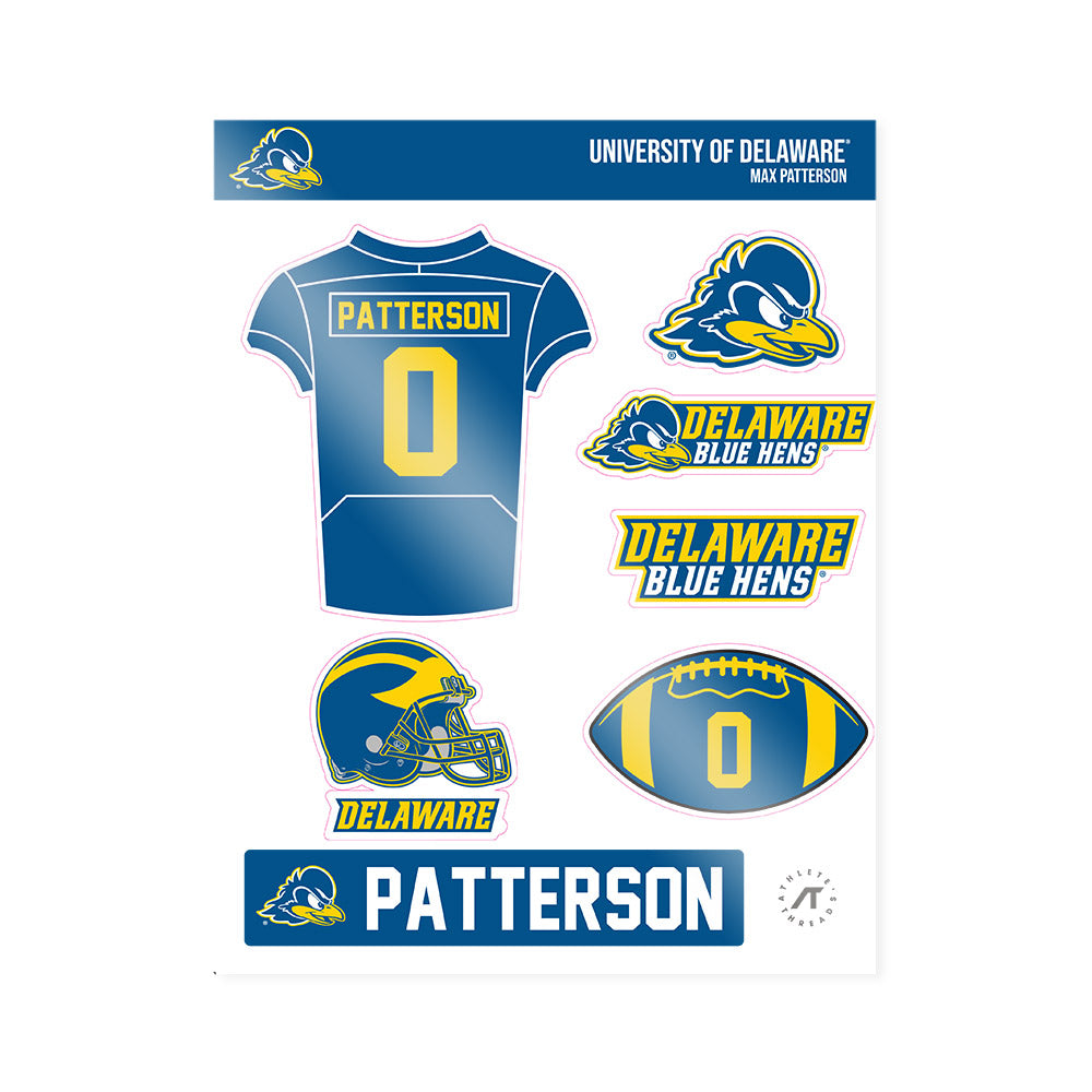 Delaware - NCAA Football : Max Patterson - Sticker Sheet-0