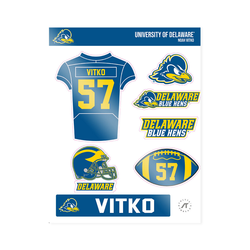 Delaware - NCAA Football : Noah Vitko - Sticker Sheet-0