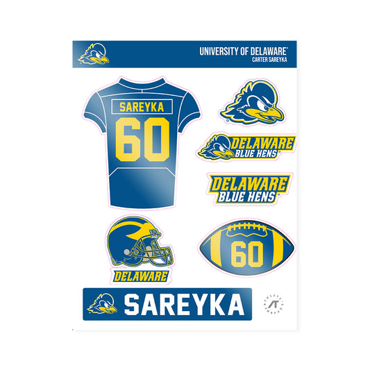 Delaware - NCAA Football : Carter Sareyka - Sticker Sheet-0