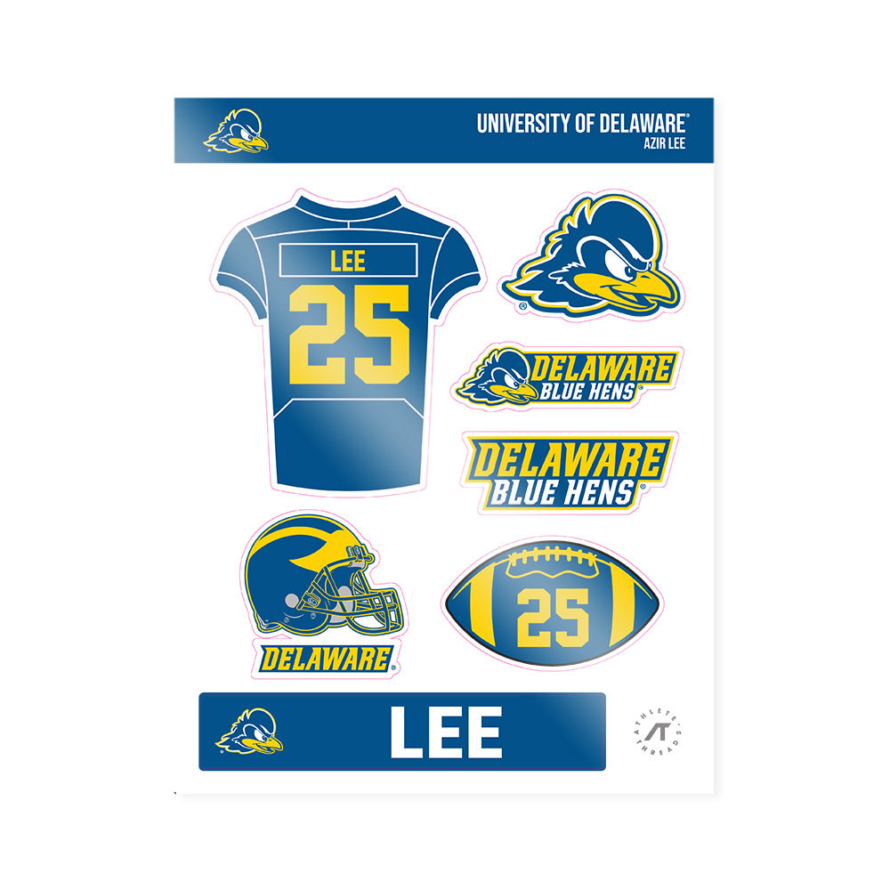 Delaware - NCAA Football : Azir lee - Sticker Sheet-0
