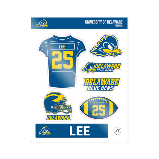Delaware - NCAA Football : Azir lee - Sticker Sheet-0