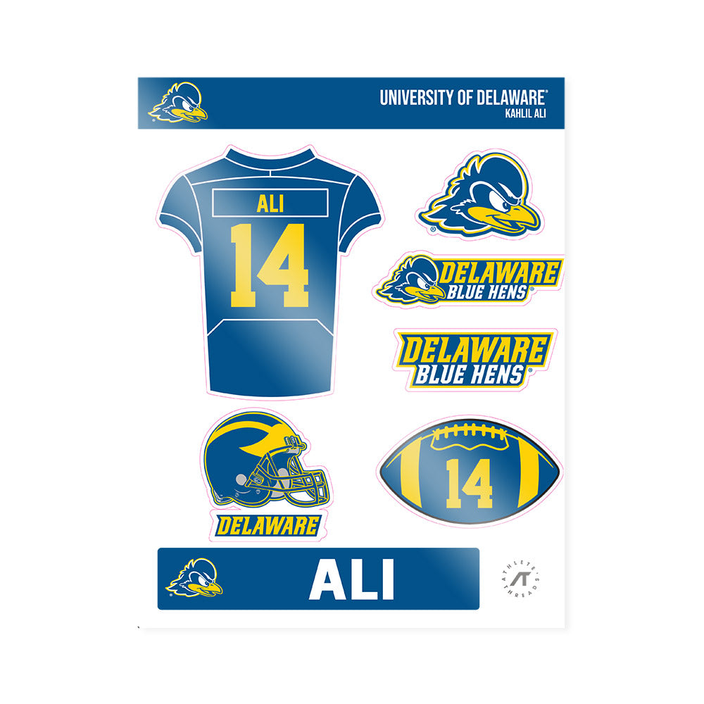 Delaware - NCAA Football : Kahlil Ali - Sticker Sheet-0
