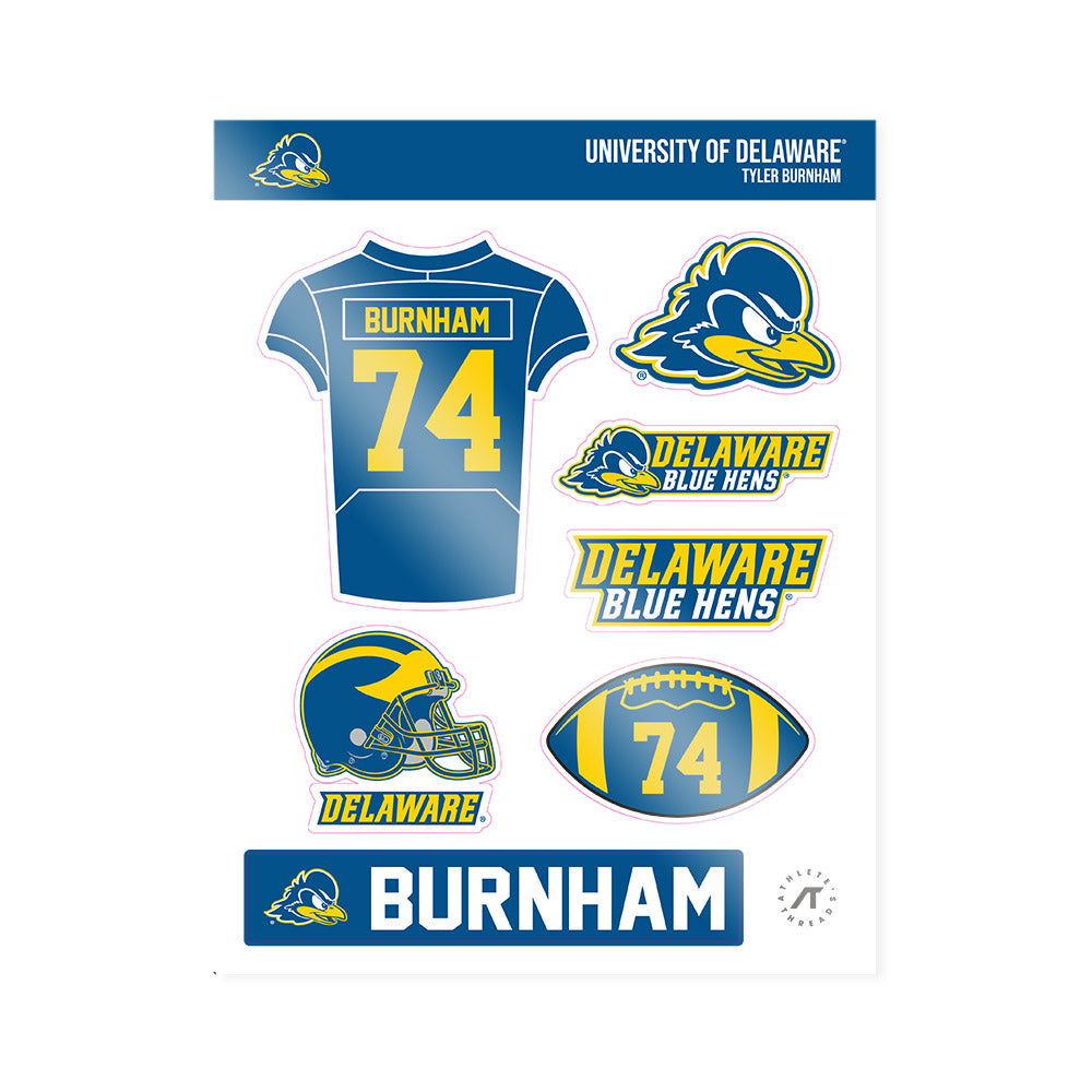 Delaware - NCAA Football : Tyler Burnham - Sticker Sheet-0