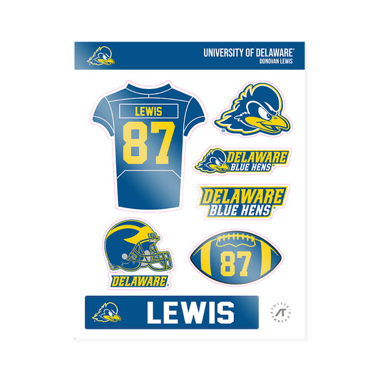 Delaware - NCAA Football : Donovan Lewis - Sticker Sheet-0