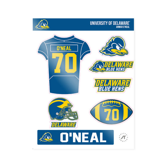 Delaware - NCAA Football : Anwar O'neal - Sticker Sheet-0