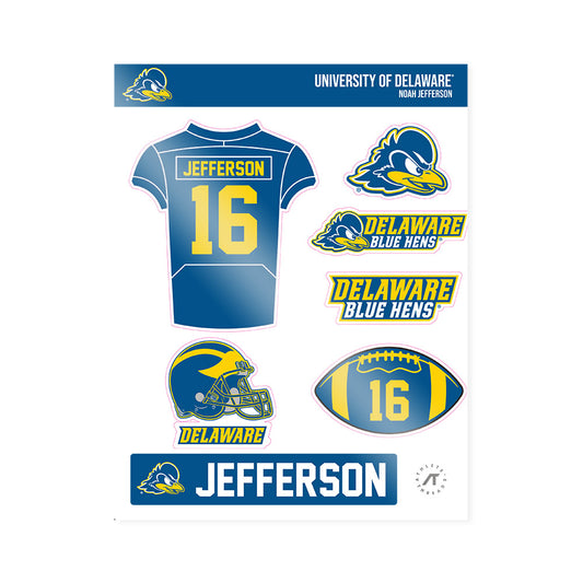 Delaware - NCAA Football : Noah Jefferson - Sticker Sheet-0
