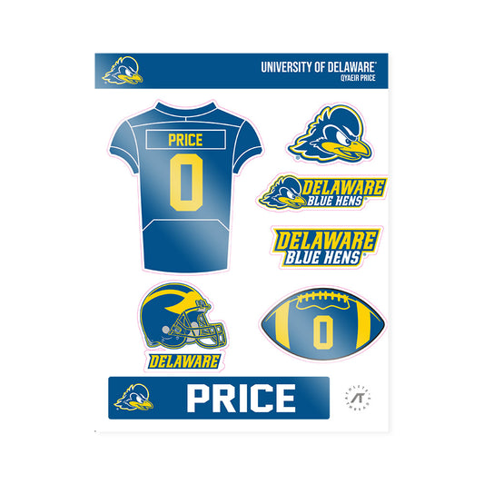 Delaware - NCAA Football : Qyaeir Price - Sticker Sheet-0