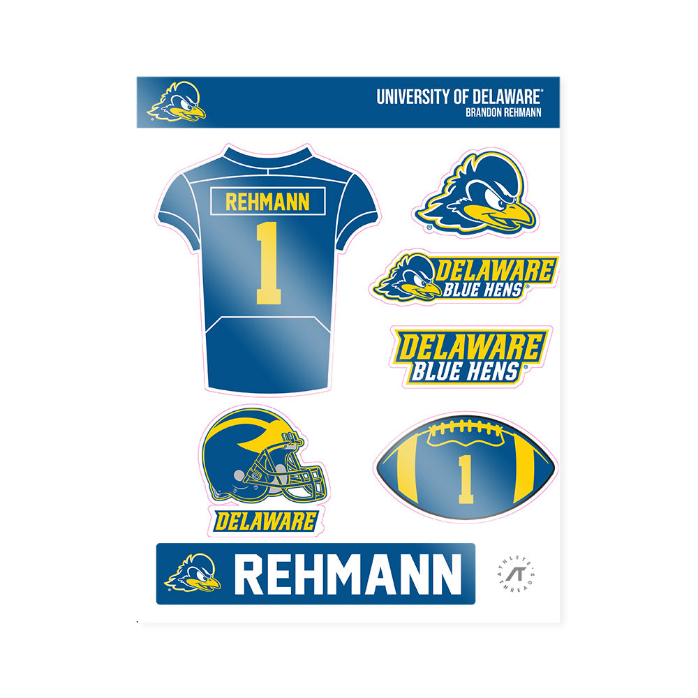 Delaware - NCAA Football : Brandon Rehmann - Sticker Sheet-0