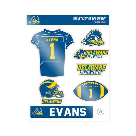 Delaware - NCAA Football : Nathan Evans - Sticker Sheet-0