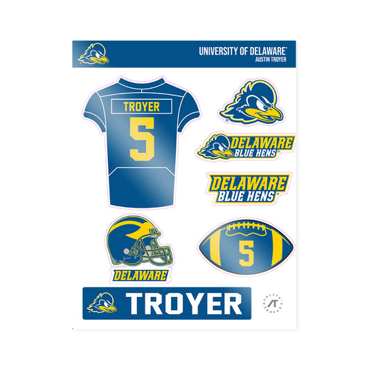 Delaware - NCAA Football : Austin Troyer - Sticker Sheet-0