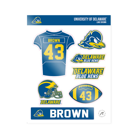 Delaware - NCAA Football : Luke Brown - Sticker Sheet-0