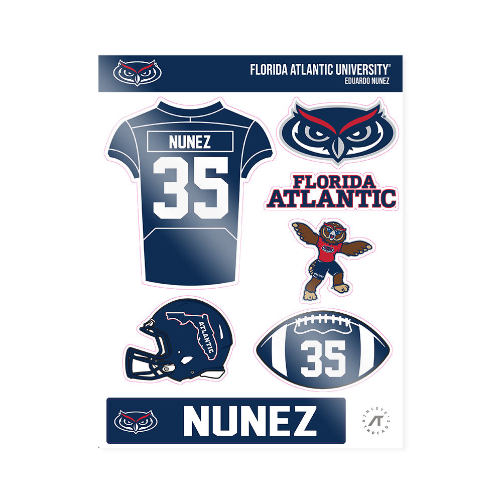 FAU - NCAA Football : Eduardo Nunez - Sticker Sheet-0