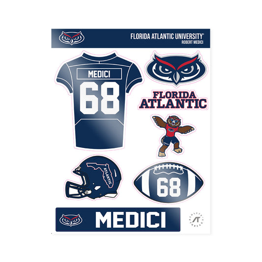 FAU - NCAA Football : Robert Medici - Sticker Sheet-0