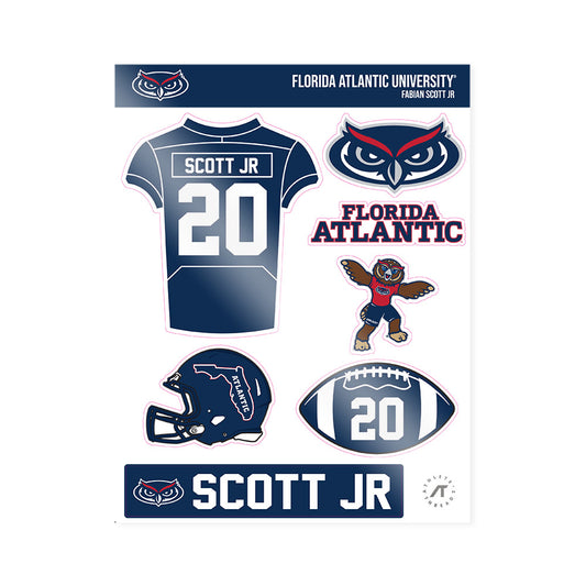 FAU - NCAA Football : Fabian Scott Jr - Sticker Sheet-0