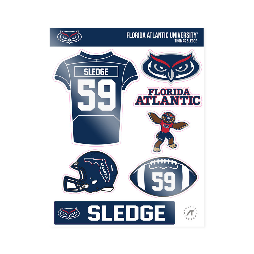 FAU - NCAA Football : Thomas Sledge - Sticker Sheet-0