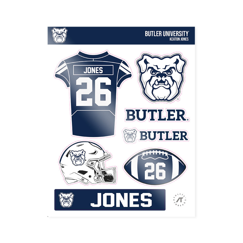 Butler - NCAA Football : Keaton Jones - Sticker Sheet-0