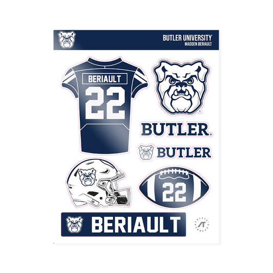 Butler - NCAA Football : Madden Beriault - Sticker Sheet-0