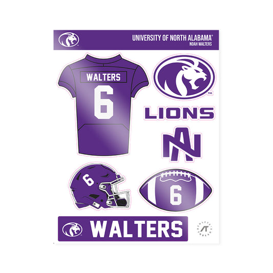 North Alabama - NCAA Football : Noah Walters - Sticker Sheet-0