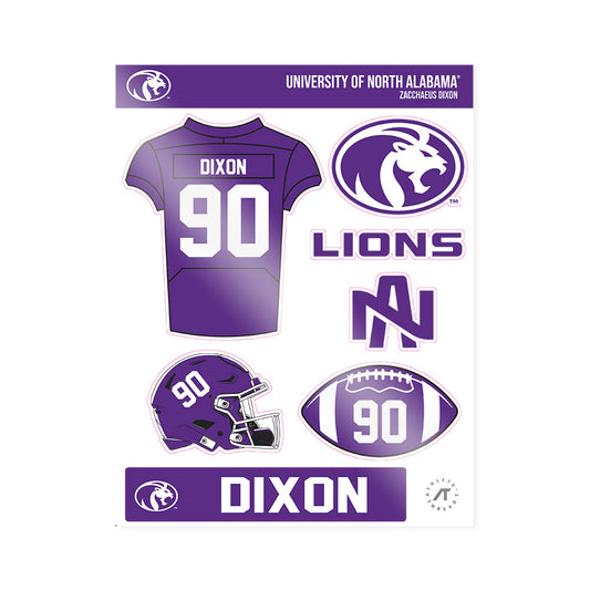 North Alabama - NCAA Football : Zacchaeus Dixon - Sticker Sheet-0