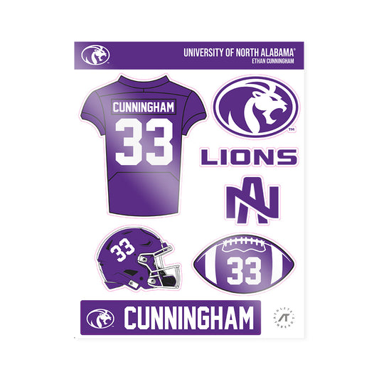 North Alabama - NCAA Football : Ethan Cunningham - Sticker Sheet-0