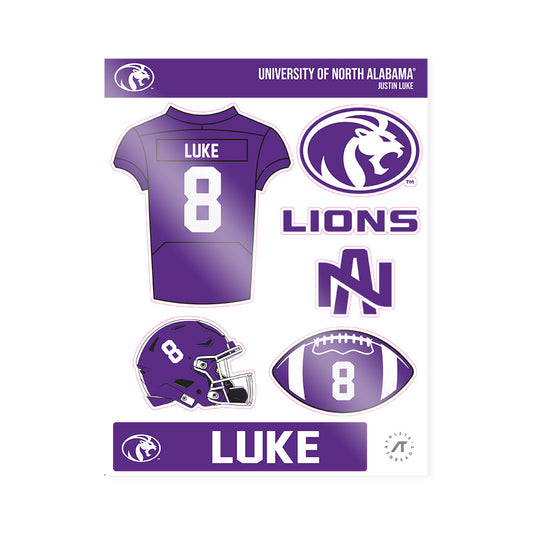North Alabama - NCAA Football : Justin Luke - Sticker Sheet-0