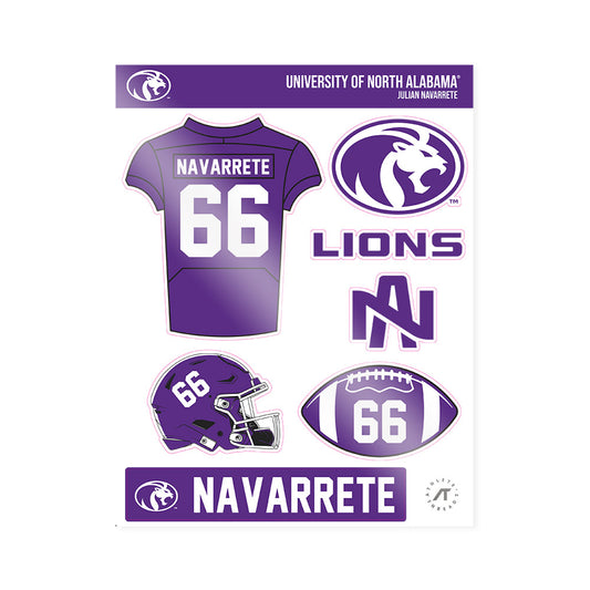 North Alabama - NCAA Football : Julian Navarrete - Sticker Sheet-0