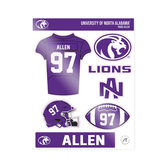 North Alabama - NCAA Football : Trace Allen - Sticker Sheet-0