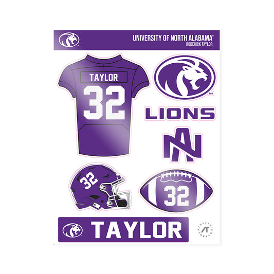 North Alabama - NCAA Football : Roderick Taylor - Sticker Sheet-0