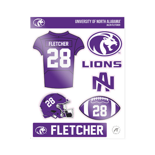 North Alabama - NCAA Football : Jalen Fletcher - Sticker Sheet-0