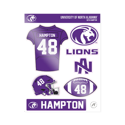 North Alabama - NCAA Football : Seth Hampton - Sticker Sheet-0