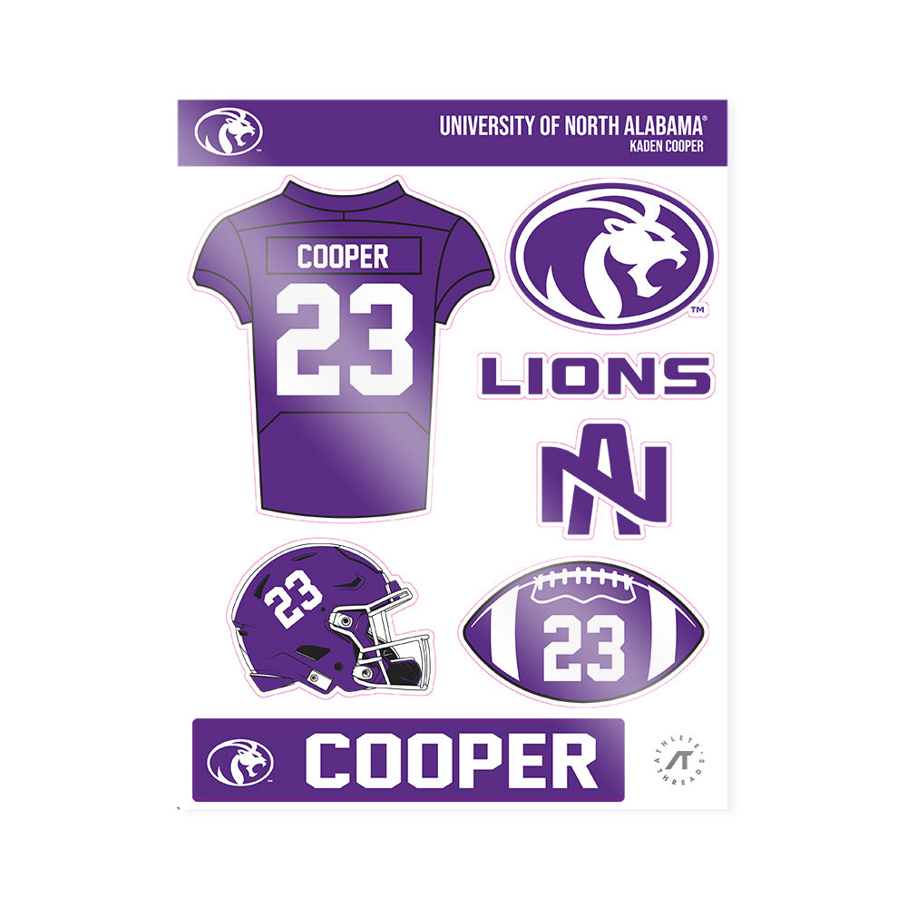 North Alabama - NCAA Football : Kaden Cooper - Sticker Sheet-0