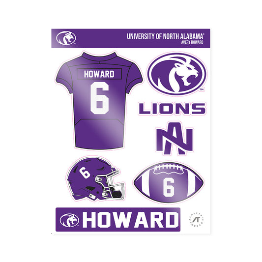 North Alabama - NCAA Football : Avery Howard - Sticker Sheet-0
