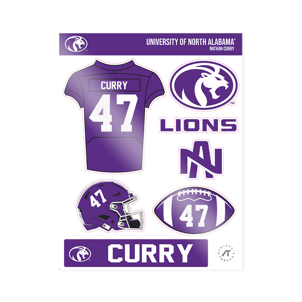 North Alabama - NCAA Football : Nathan Curry - Sticker Sheet-0