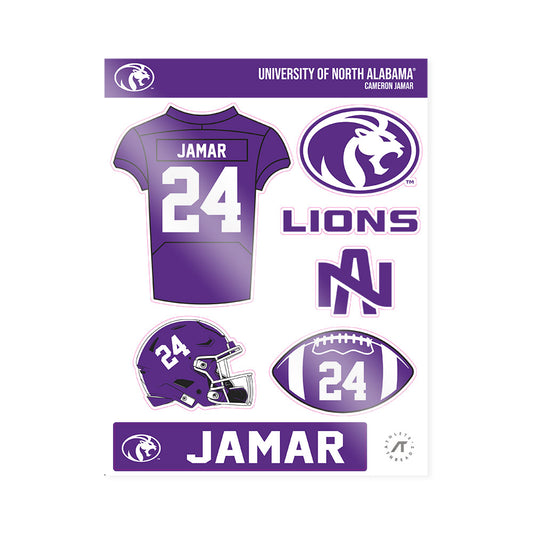 North Alabama - NCAA Football : Cameron Jamar - Sticker Sheet-0