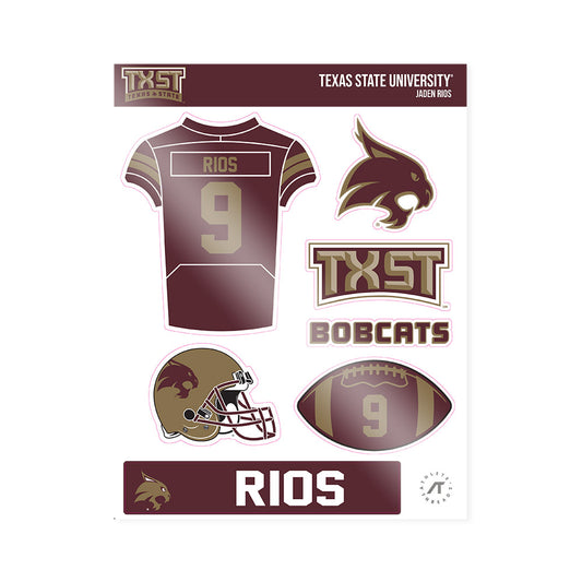Texas State - NCAA Football : Jaden Rios - Sticker Sheet-0