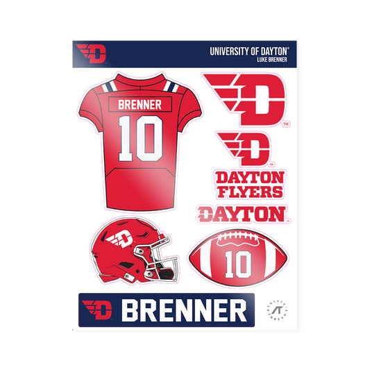 Dayton - NCAA Football : Luke Brenner - Sticker Sheet-0