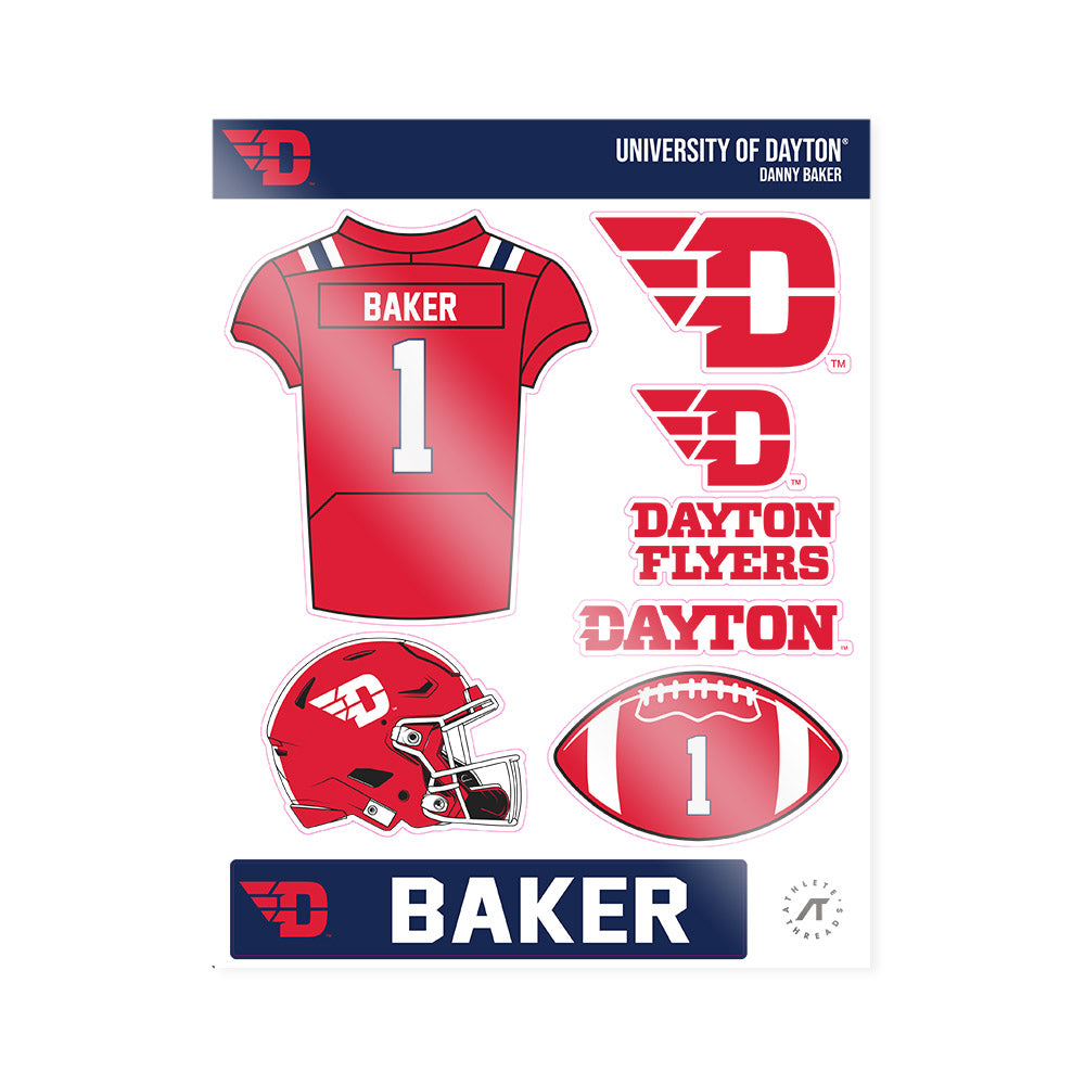 Dayton - NCAA Football : Danny Baker - Sticker Sheet-0