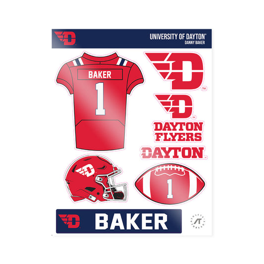 Dayton - NCAA Football : Danny Baker - Sticker Sheet-0