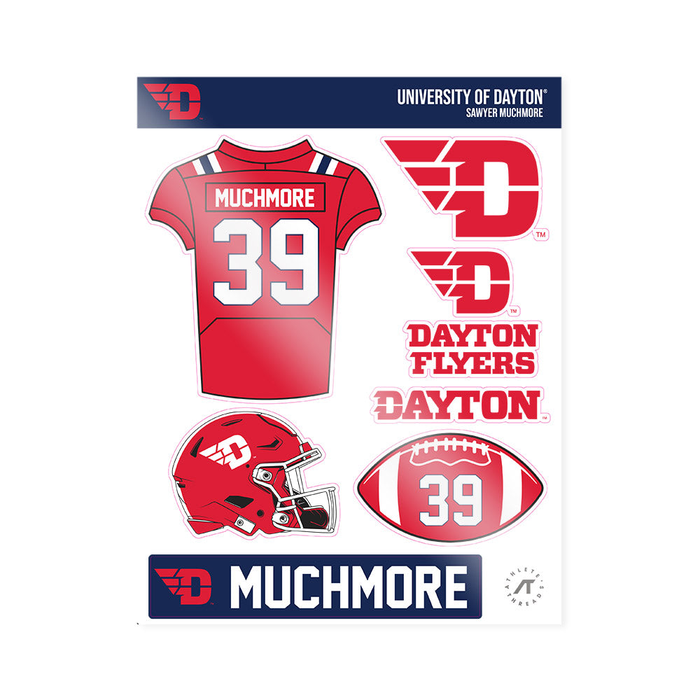 Dayton - NCAA Football : Sawyer Muchmore - Sticker Sheet-0