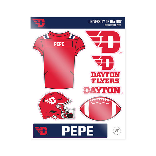 Dayton - NCAA Football : Christopher Pepe - Sticker Sheet-0