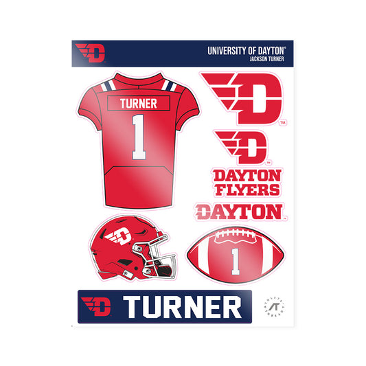 Dayton - NCAA Football : Jackson Turner - Sticker Sheet-0