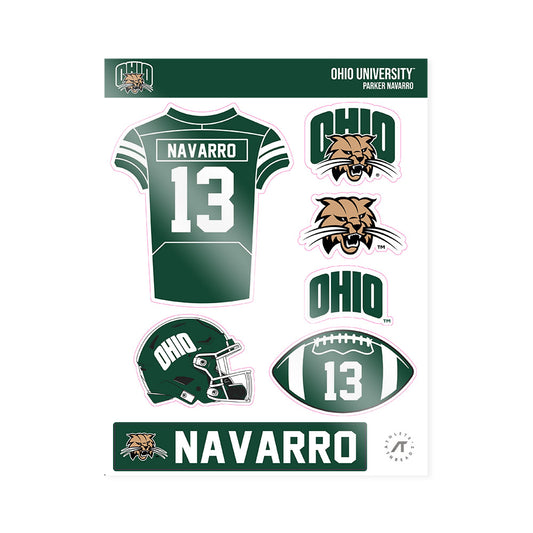 Ohio - NCAA Football : Parker Navarro - Sticker Sheet-0