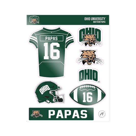 Ohio - NCAA Football : Matthew Papas - Sticker Sheet-0