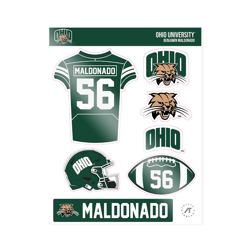 Ohio - NCAA Football : Benjamin Maldonado - Sticker Sheet-0