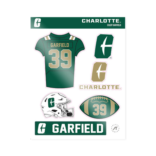UNC Charlotte - NCAA Football : Colby Garfield - Sticker Sheet-0