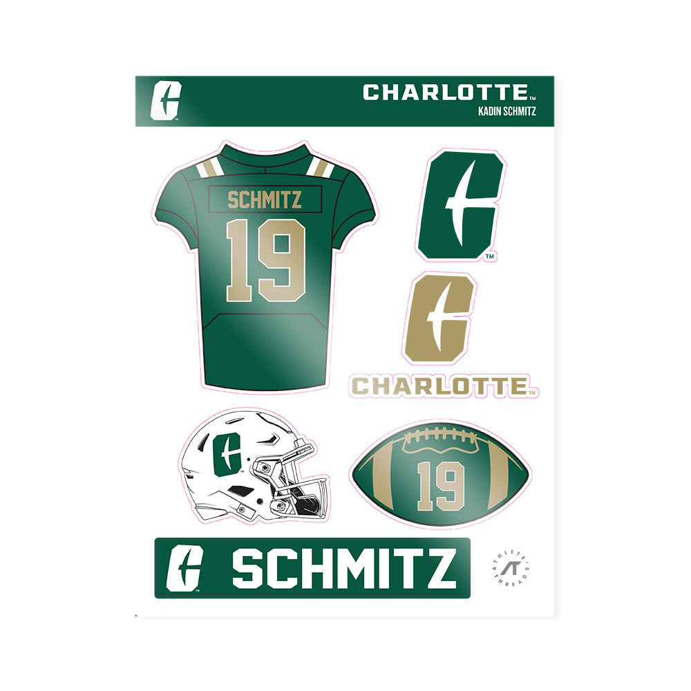 UNC Charlotte - NCAA Football : Kadin Schmitz - Sticker Sheet-0