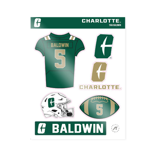 UNC Charlotte - NCAA Football : Thai Baldwin - Sticker Sheet-0