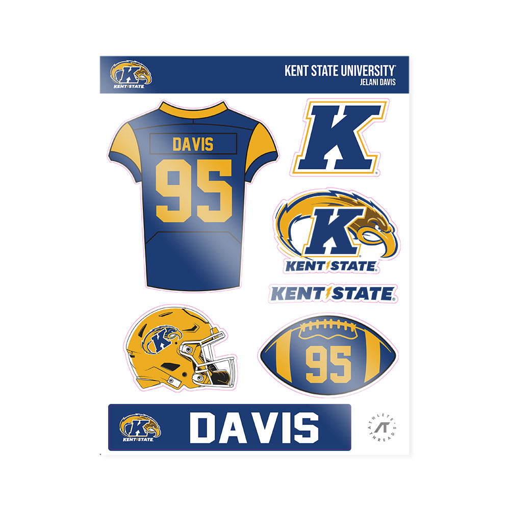 Kent State - NCAA Football : Jelani Davis - Sticker Sheet-0
