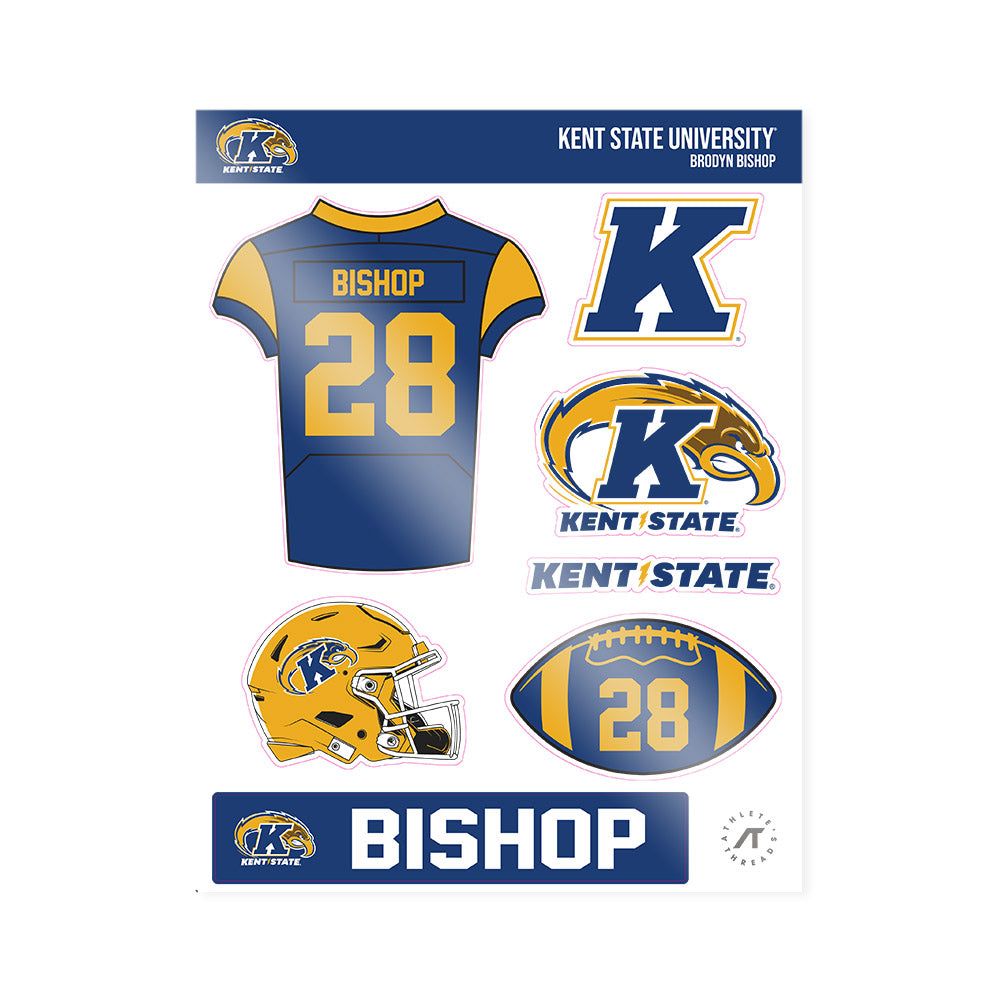 Kent State - NCAA Football : Brodyn Bishop - Sticker Sheet-0