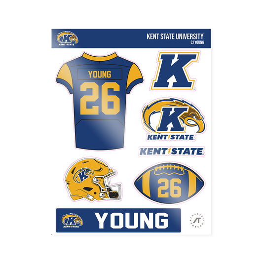 Kent State - NCAA Football : Cj Young - Sticker Sheet-0